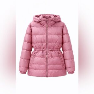 Burberry super light Pink Puffer Jacket with Hood XS